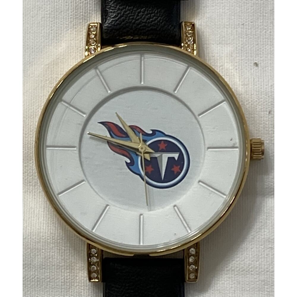 New Women's Tennessee Titans Lunar Style Sparo Sports Watch Black Leather Band
